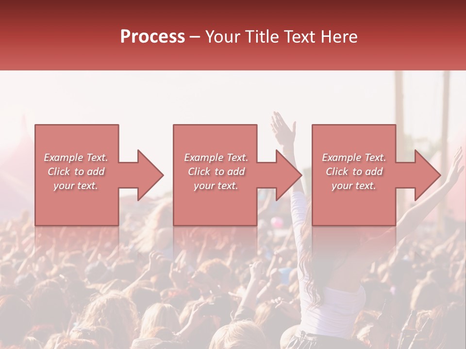 A Large Crowd Of People At A Music Festival PowerPoint Template