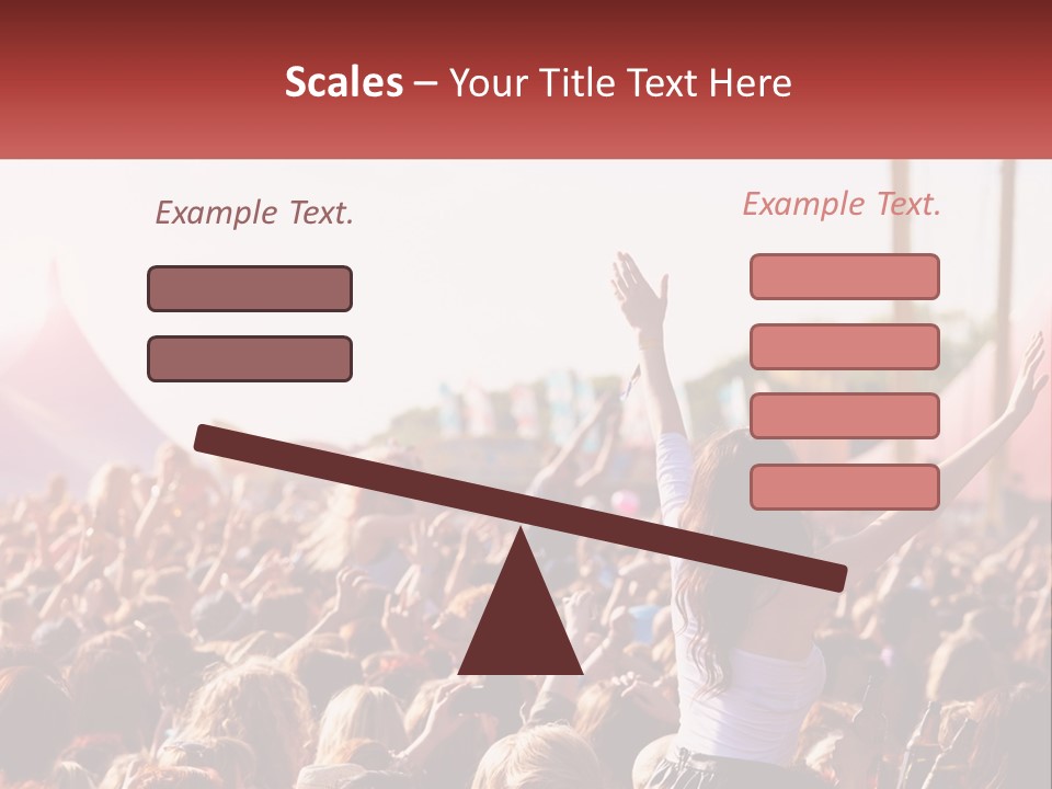 A Large Crowd Of People At A Music Festival PowerPoint Template