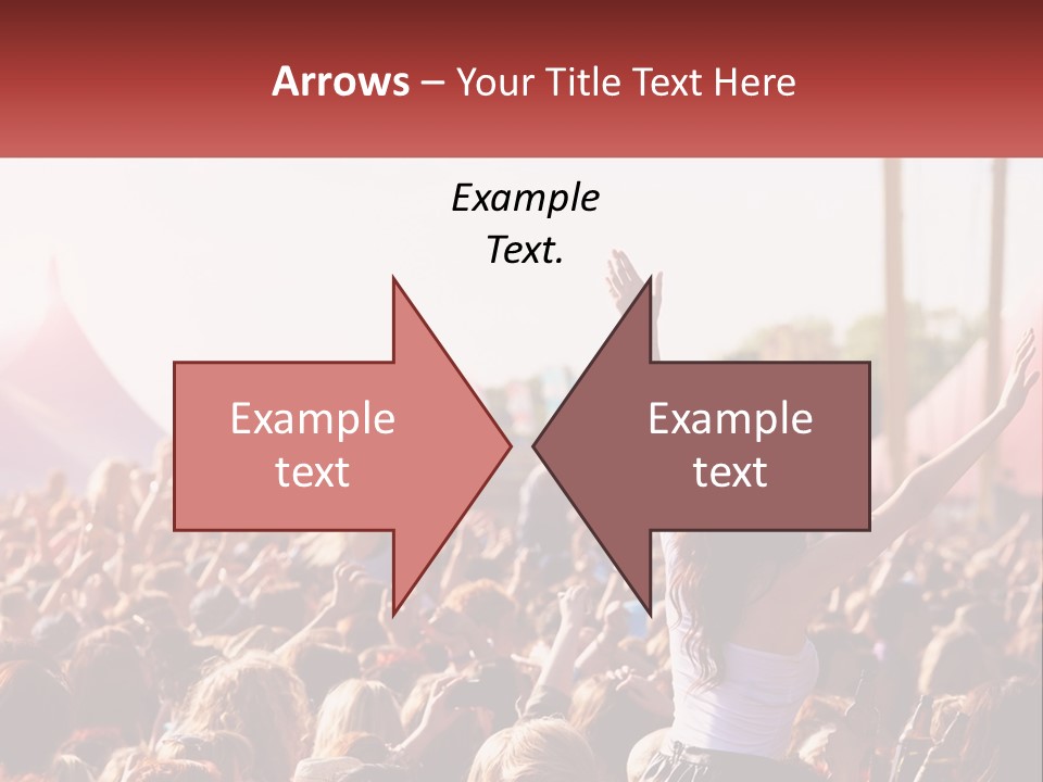 A Large Crowd Of People At A Music Festival PowerPoint Template