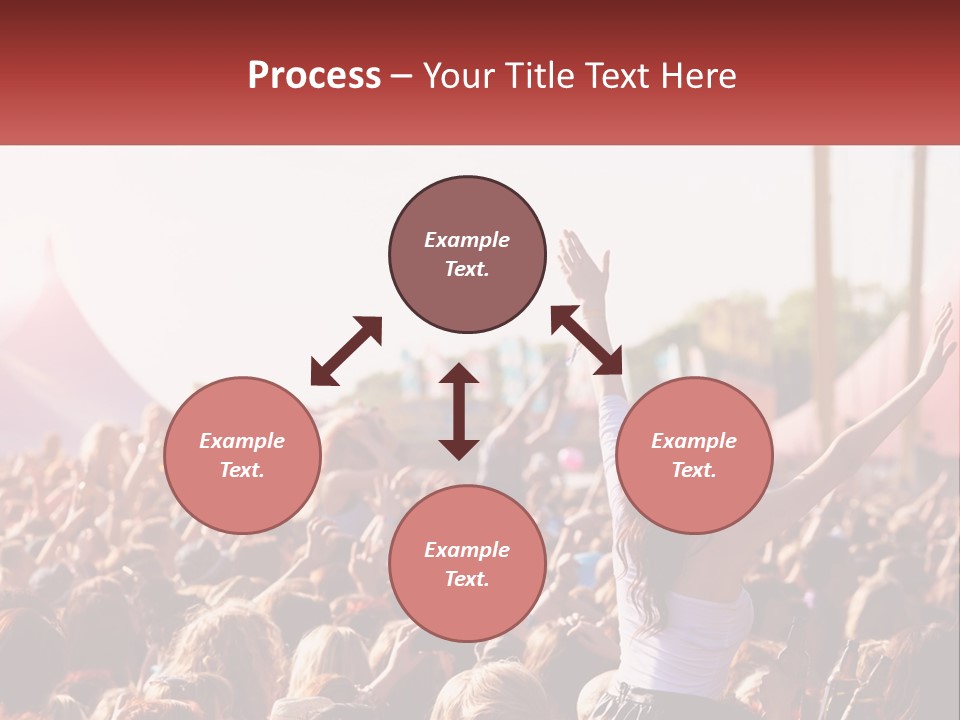 A Large Crowd Of People At A Music Festival PowerPoint Template