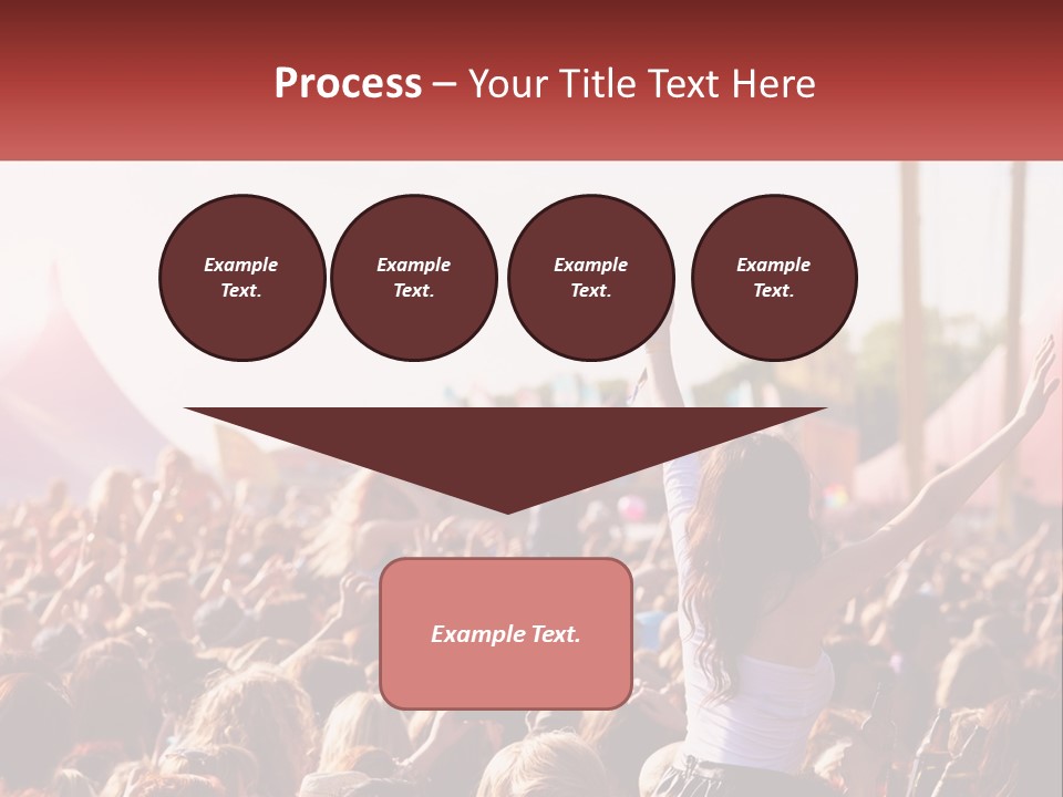 A Large Crowd Of People At A Music Festival PowerPoint Template