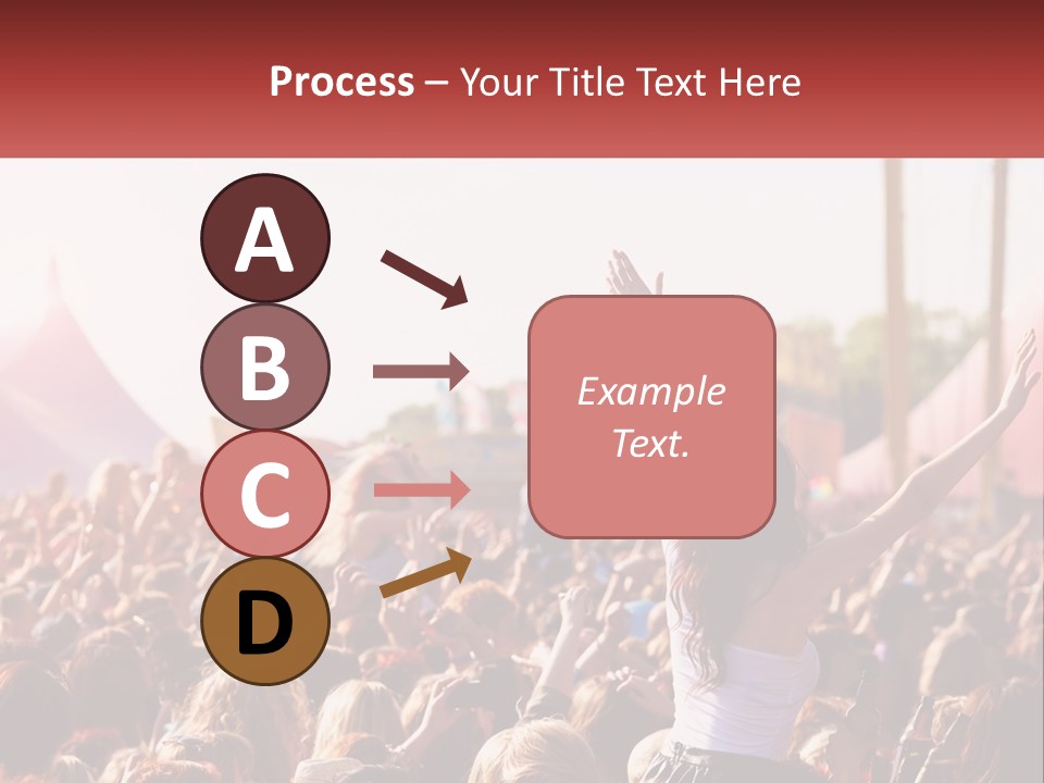 A Large Crowd Of People At A Music Festival PowerPoint Template