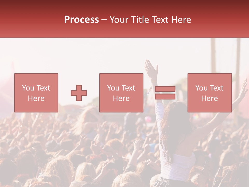 A Large Crowd Of People At A Music Festival PowerPoint Template