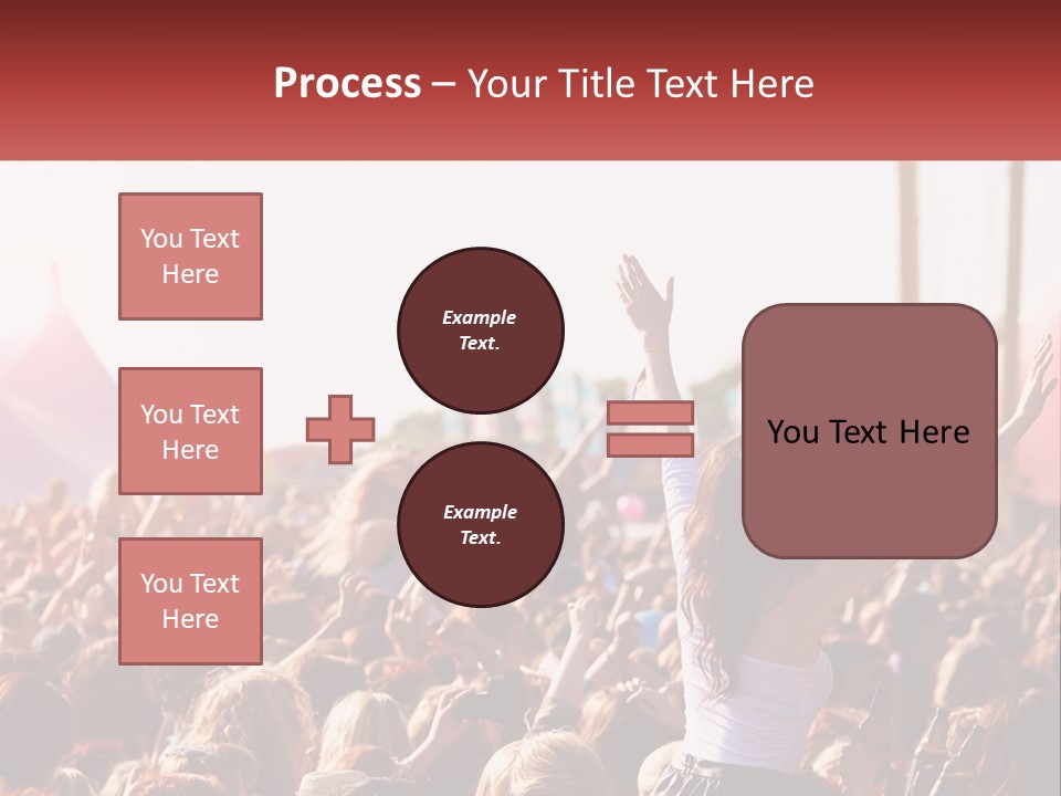 A Large Crowd Of People At A Music Festival PowerPoint Template