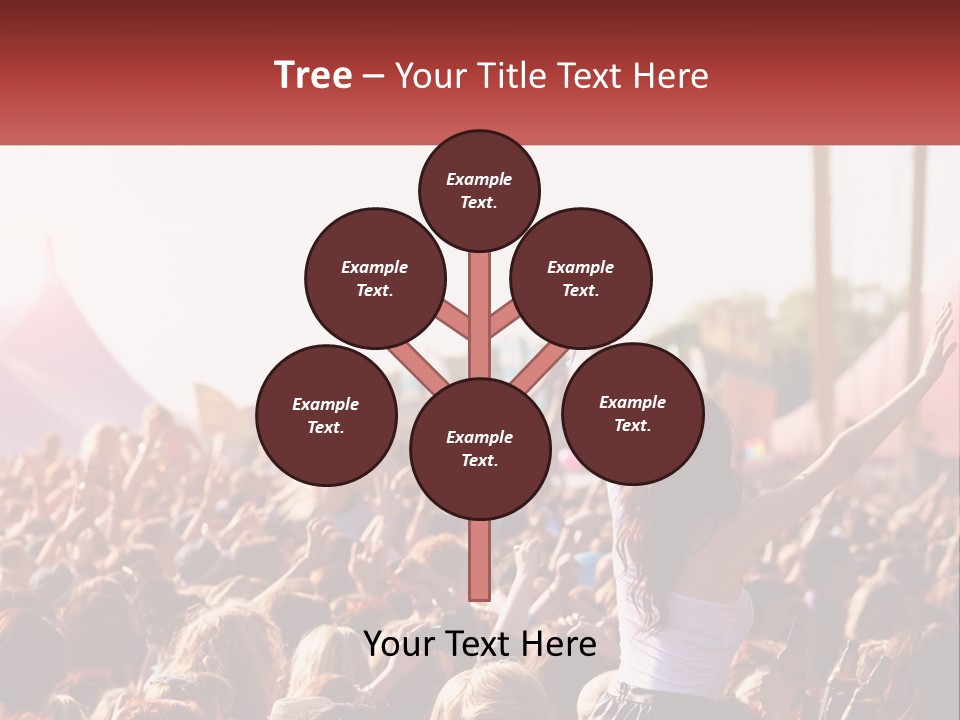 A Large Crowd Of People At A Music Festival PowerPoint Template