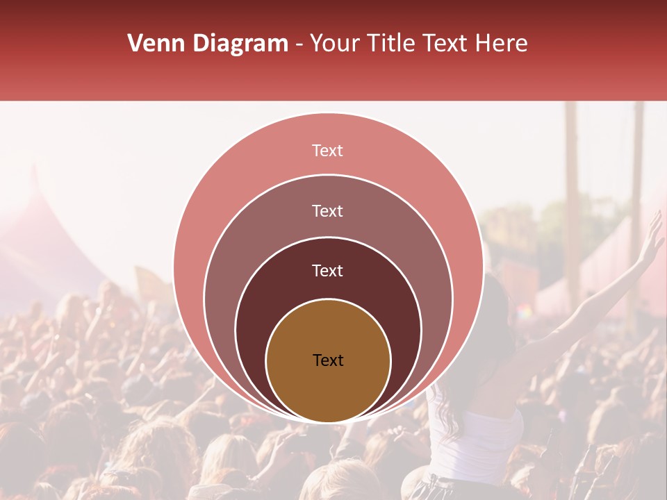 A Large Crowd Of People At A Music Festival PowerPoint Template