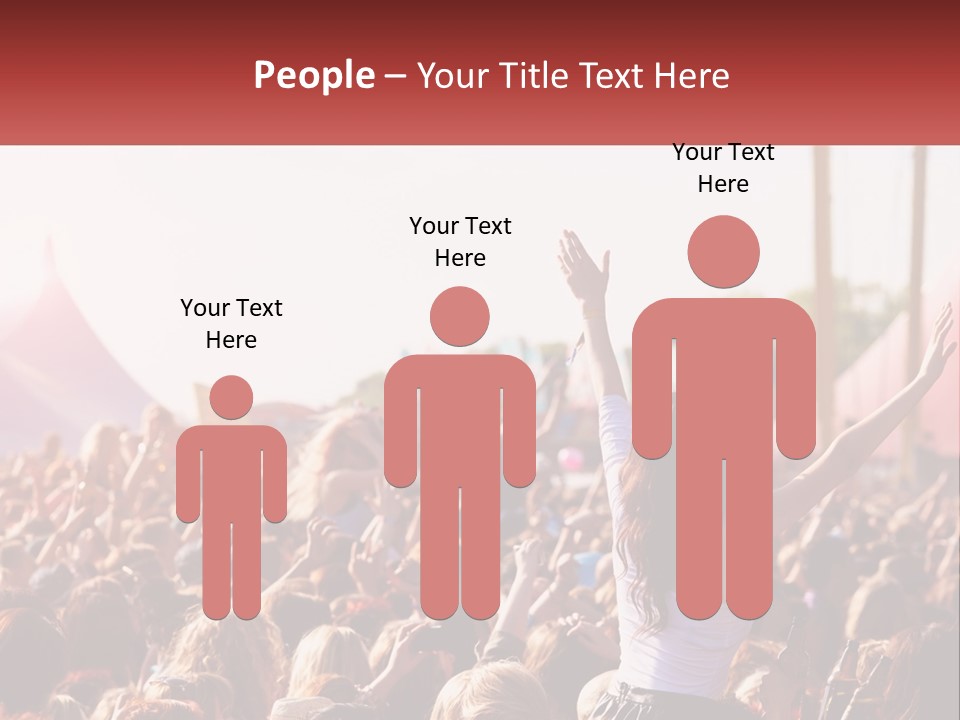 A Large Crowd Of People At A Music Festival PowerPoint Template