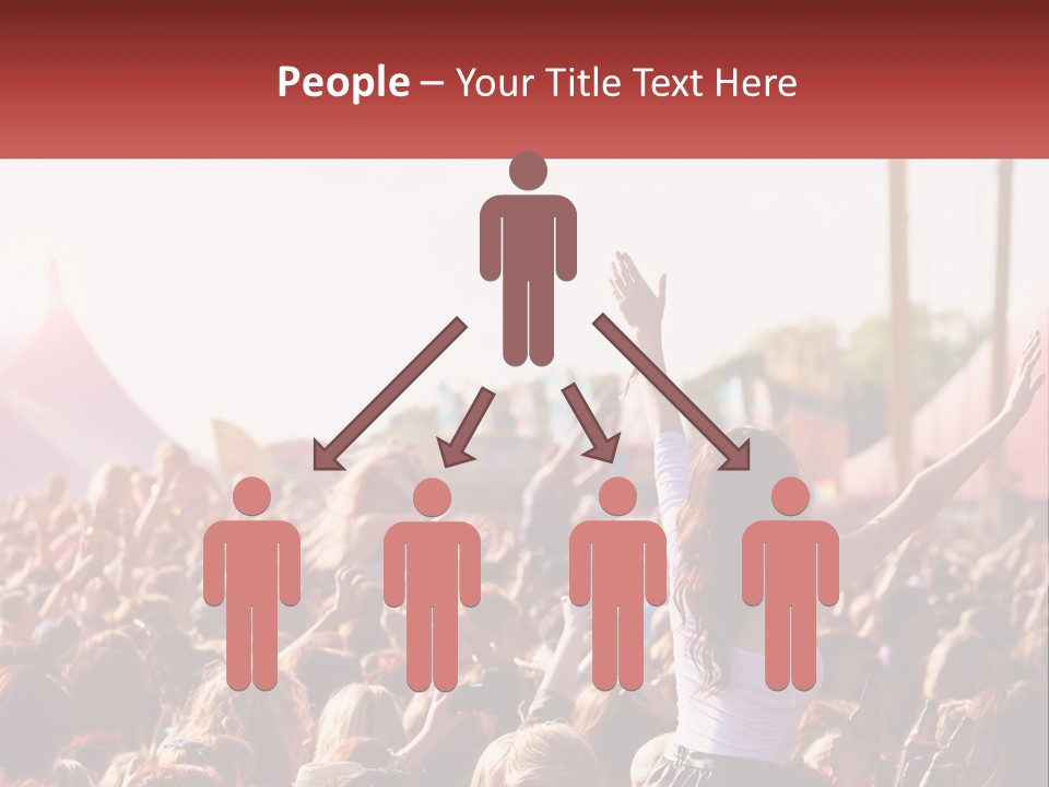 A Large Crowd Of People At A Music Festival PowerPoint Template