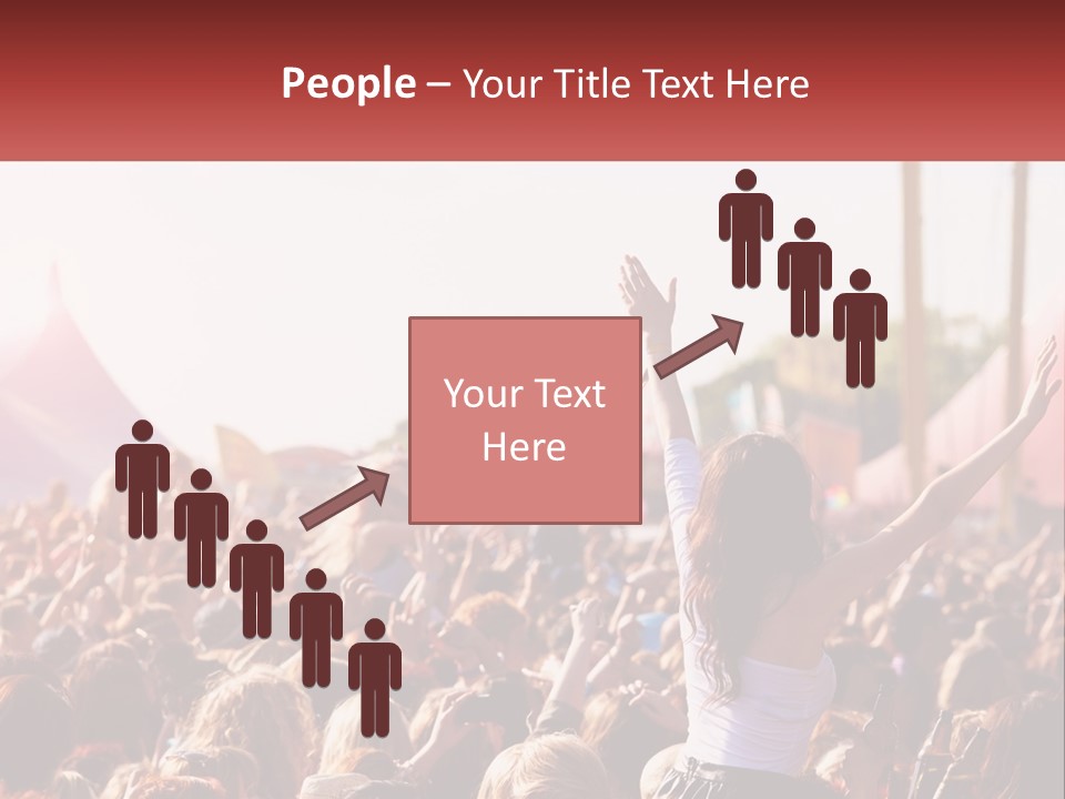 A Large Crowd Of People At A Music Festival PowerPoint Template