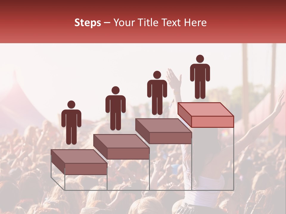 A Large Crowd Of People At A Music Festival PowerPoint Template