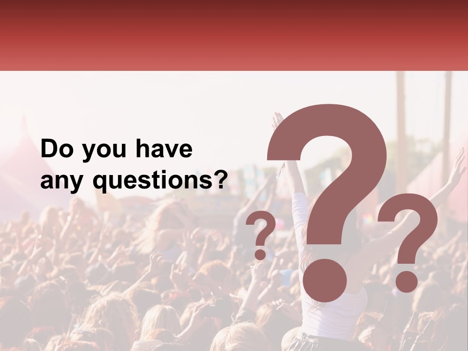 A Large Crowd Of People At A Music Festival PowerPoint Template
