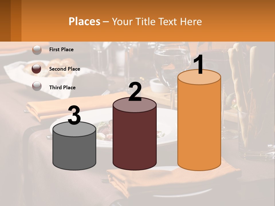 A Table With A Plate Of Food And Glasses Of Wine PowerPoint Template