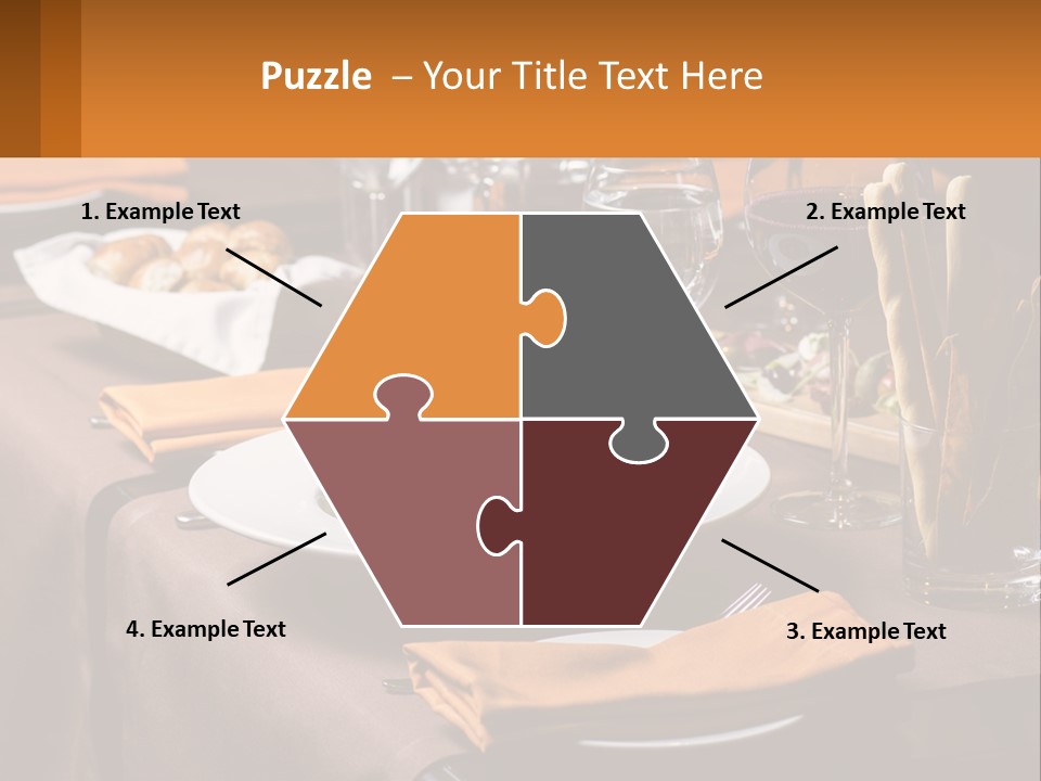 A Table With A Plate Of Food And Glasses Of Wine PowerPoint Template