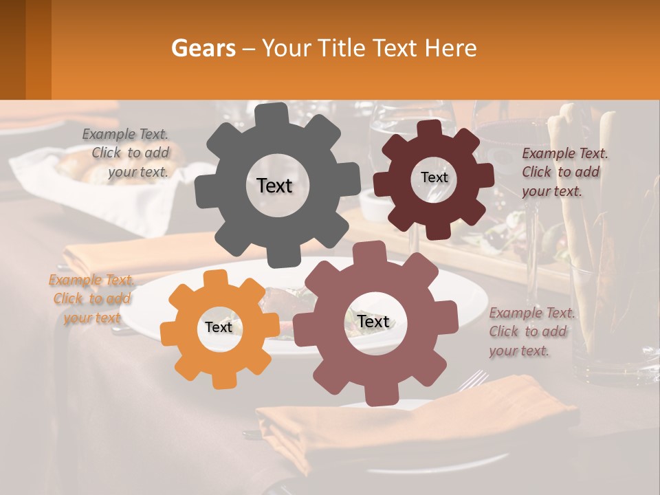 A Table With A Plate Of Food And Glasses Of Wine PowerPoint Template