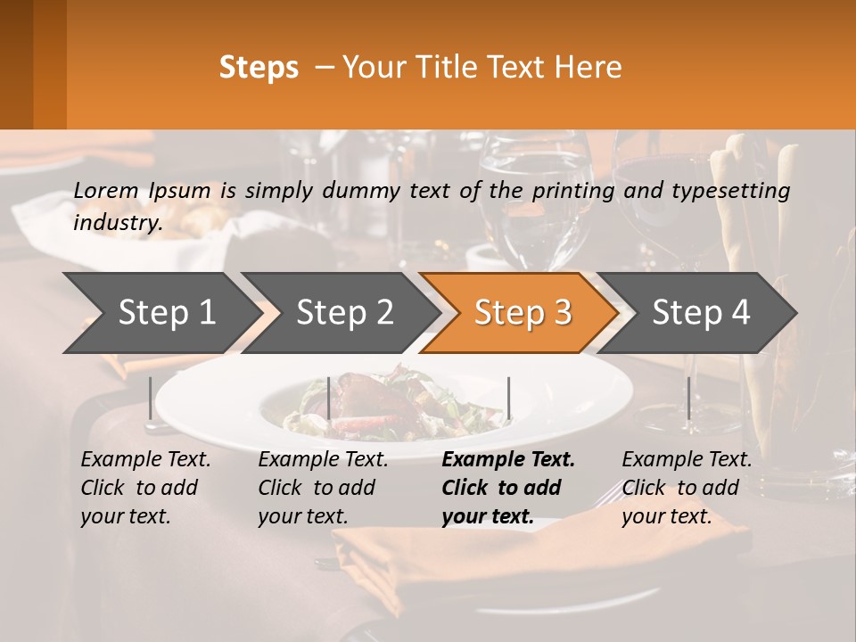 A Table With A Plate Of Food And Glasses Of Wine PowerPoint Template