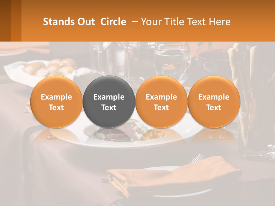 A Table With A Plate Of Food And Glasses Of Wine PowerPoint Template