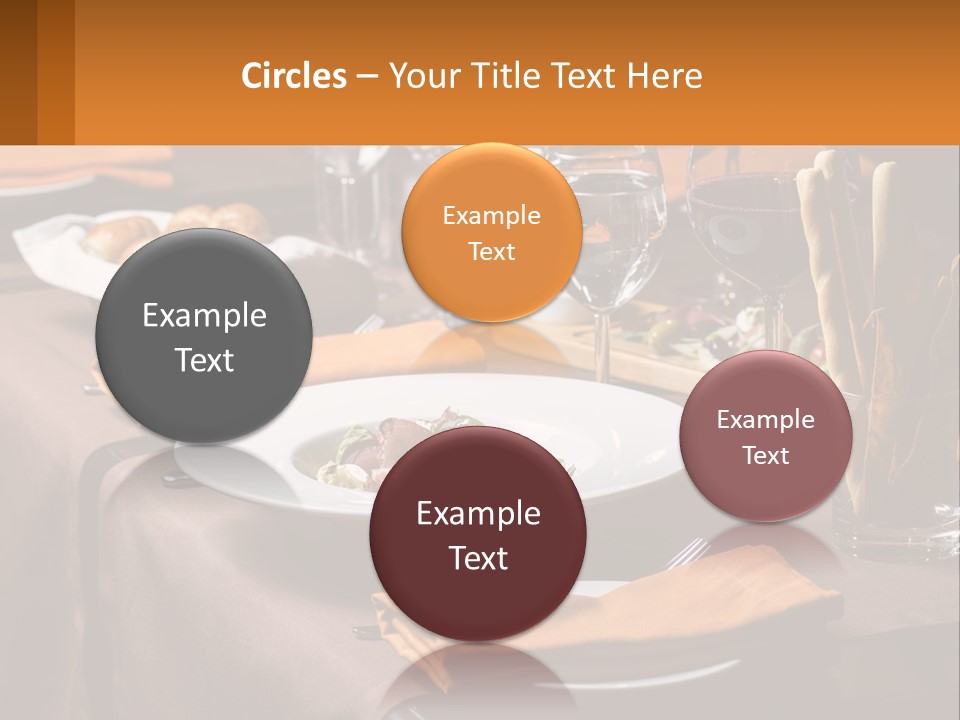 A Table With A Plate Of Food And Glasses Of Wine PowerPoint Template