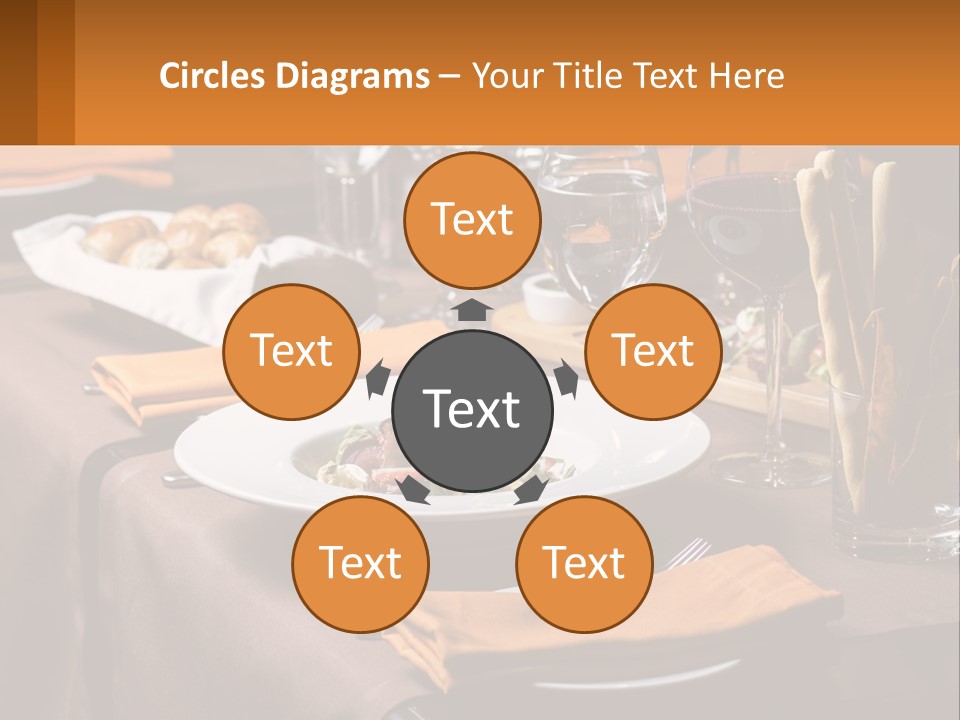 A Table With A Plate Of Food And Glasses Of Wine PowerPoint Template