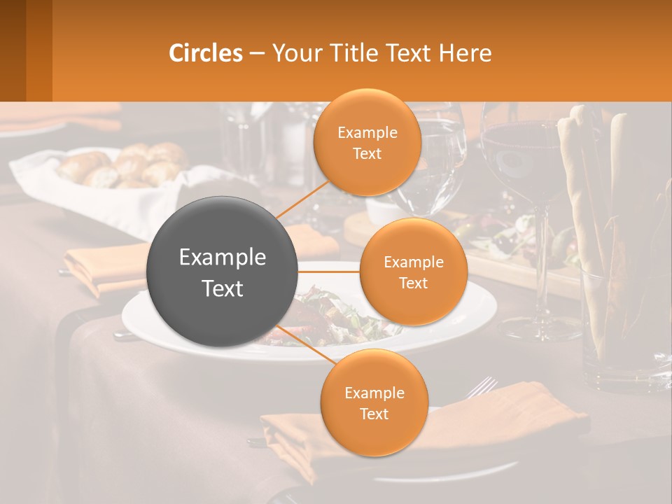 A Table With A Plate Of Food And Glasses Of Wine PowerPoint Template