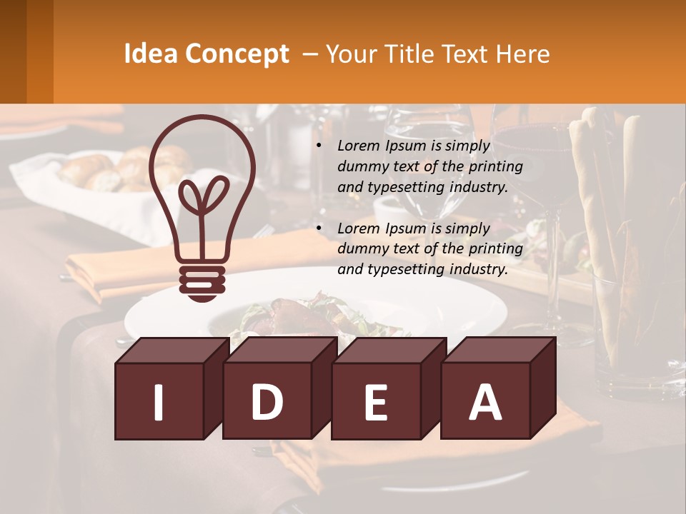 A Table With A Plate Of Food And Glasses Of Wine PowerPoint Template