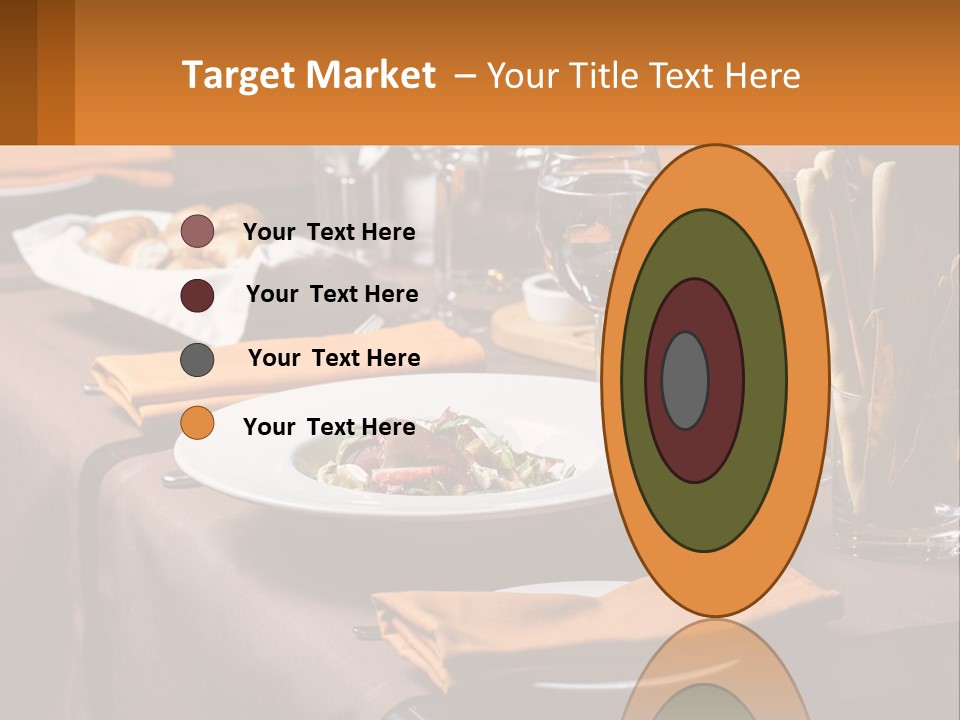 A Table With A Plate Of Food And Glasses Of Wine PowerPoint Template