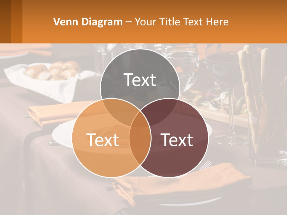 A Table With A Plate Of Food And Glasses Of Wine PowerPoint Template