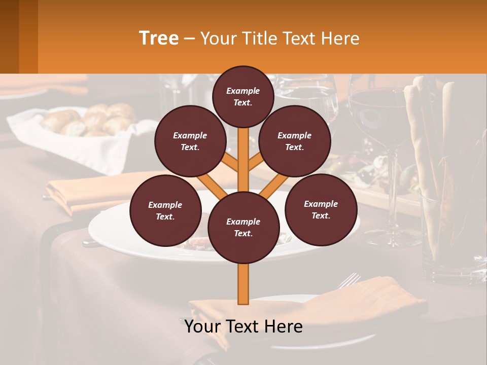 A Table With A Plate Of Food And Glasses Of Wine PowerPoint Template