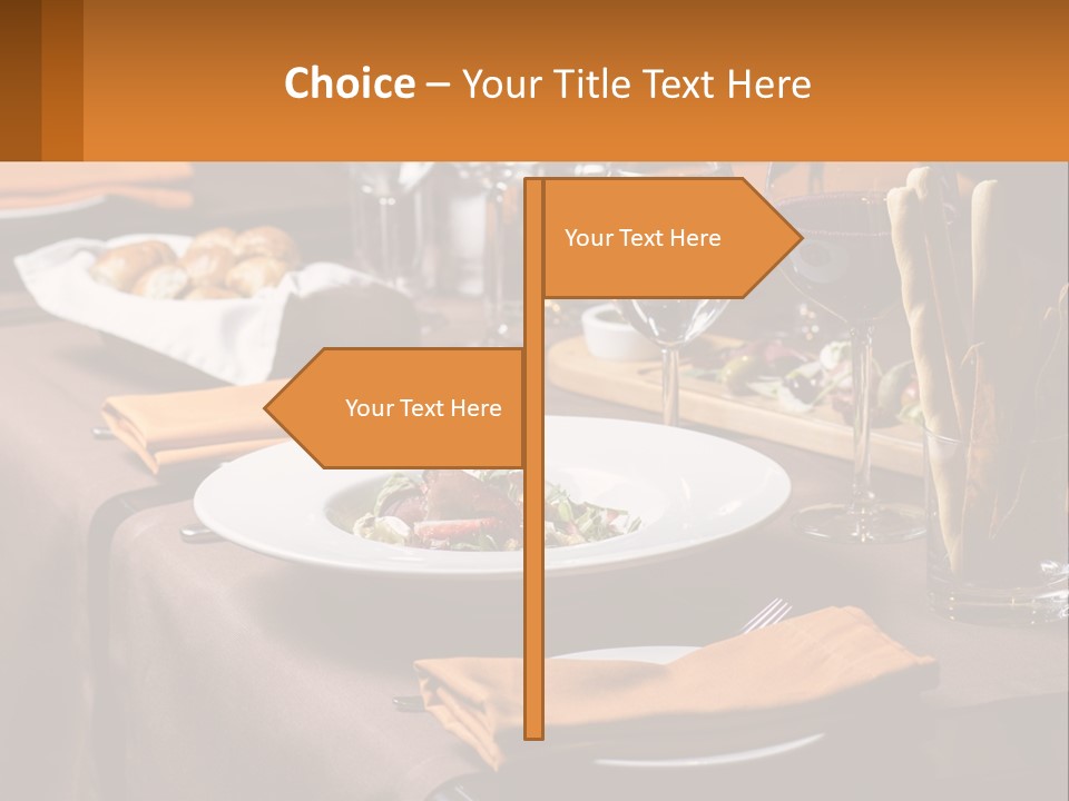 A Table With A Plate Of Food And Glasses Of Wine PowerPoint Template
