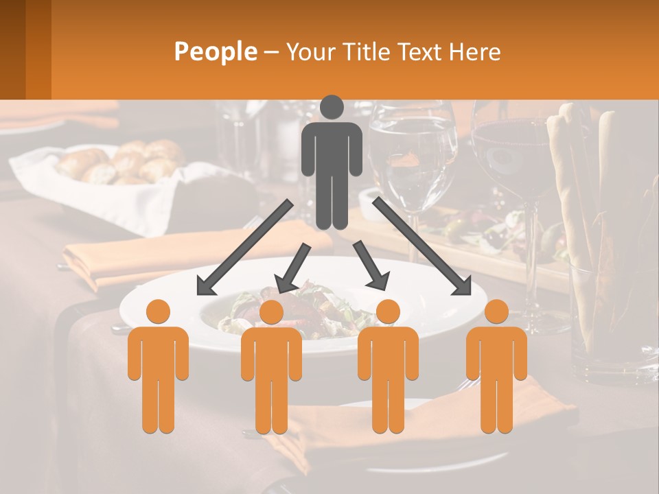 A Table With A Plate Of Food And Glasses Of Wine PowerPoint Template