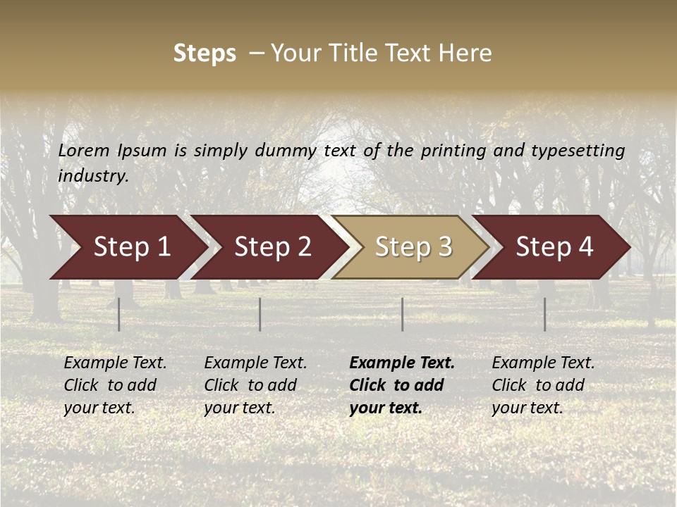 A Park Filled With Lots Of Trees Covered In Leaves PowerPoint Template