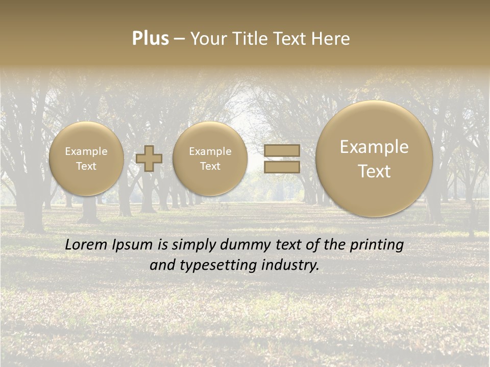 A Park Filled With Lots Of Trees Covered In Leaves PowerPoint Template
