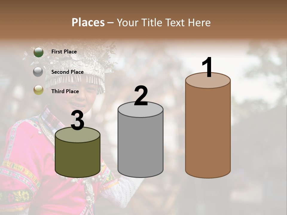 A Young Girl In A Pink Dress And A Crown PowerPoint Template