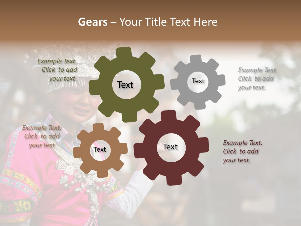 A Young Girl In A Pink Dress And A Crown PowerPoint Template