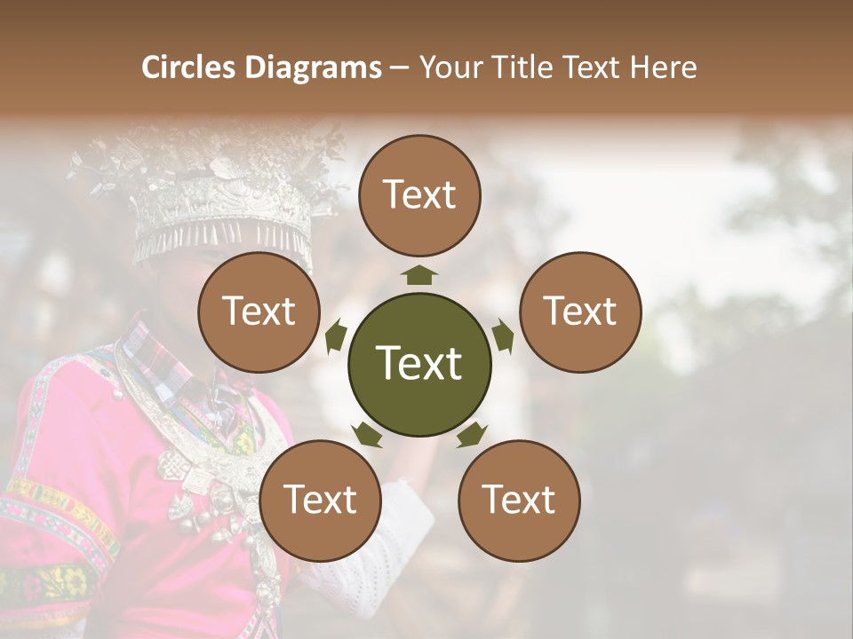 A Young Girl In A Pink Dress And A Crown PowerPoint Template