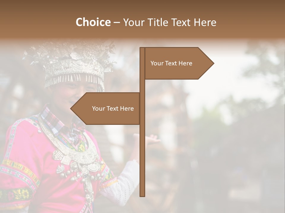 A Young Girl In A Pink Dress And A Crown PowerPoint Template