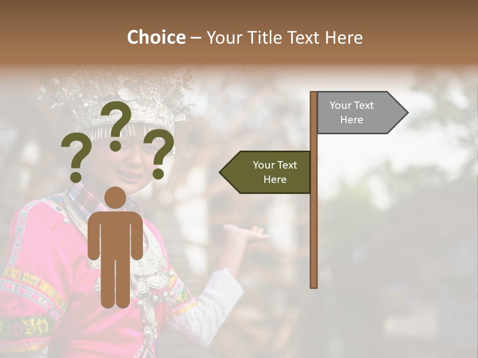 A Young Girl In A Pink Dress And A Crown PowerPoint Template