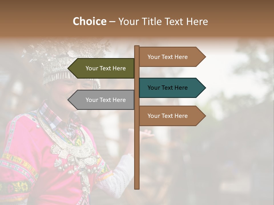 A Young Girl In A Pink Dress And A Crown PowerPoint Template