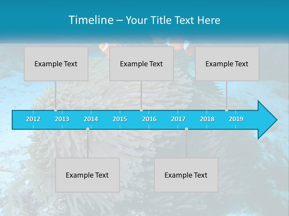 Two Clown Fish On A Coral Powerpoint Template PowerPoint Template