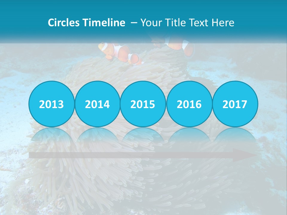 Two Clown Fish On A Coral Powerpoint Template PowerPoint Template