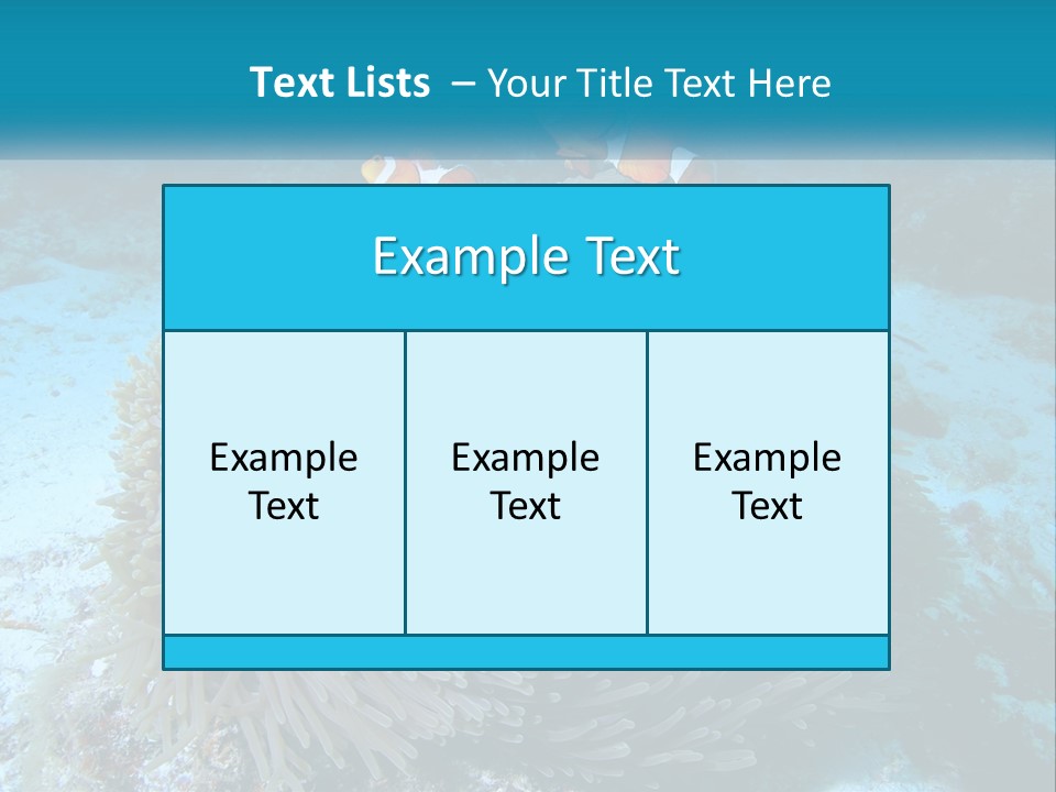 Two Clown Fish On A Coral Powerpoint Template PowerPoint Template