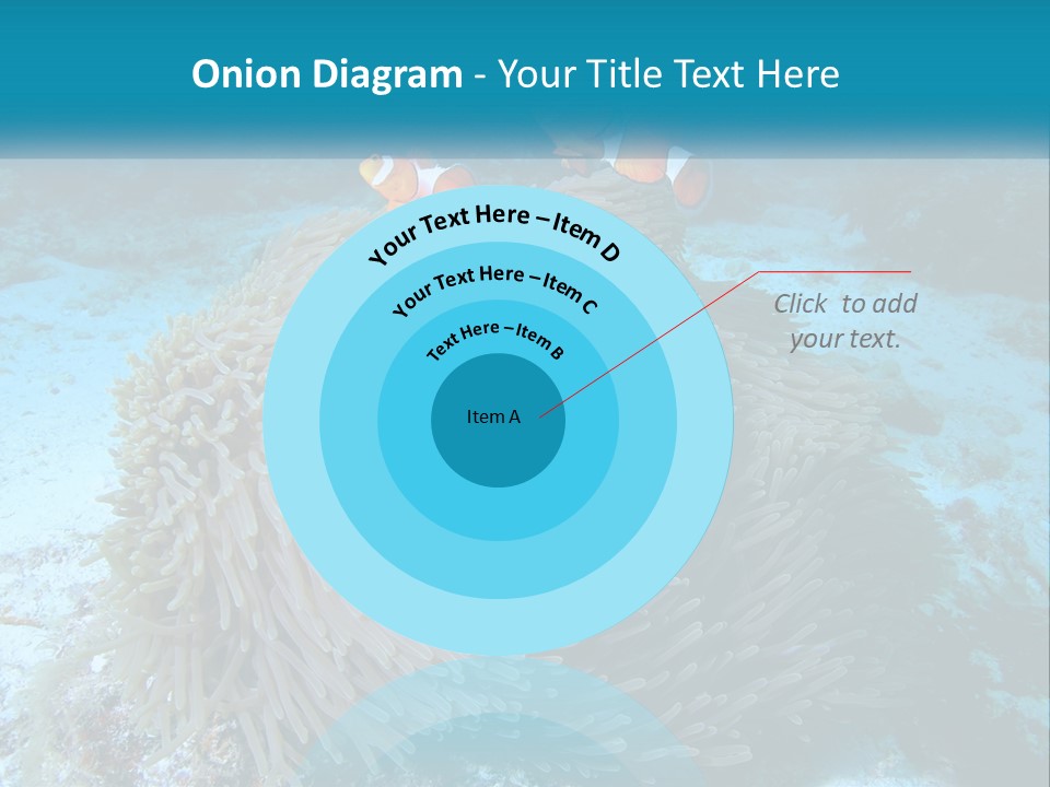Two Clown Fish On A Coral Powerpoint Template PowerPoint Template