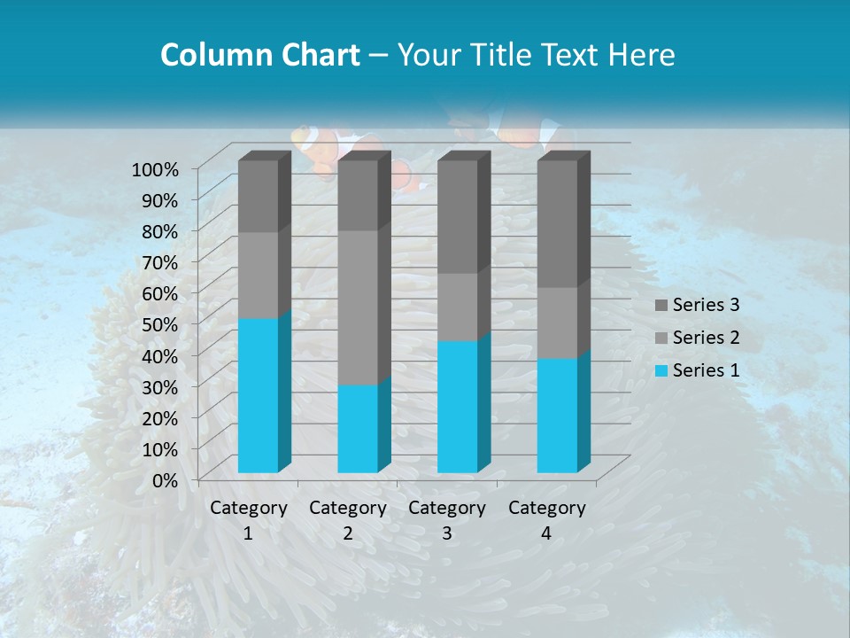 Two Clown Fish On A Coral Powerpoint Template PowerPoint Template