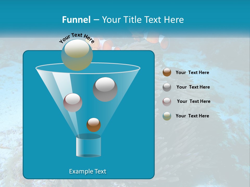 Two Clown Fish On A Coral Powerpoint Template PowerPoint Template