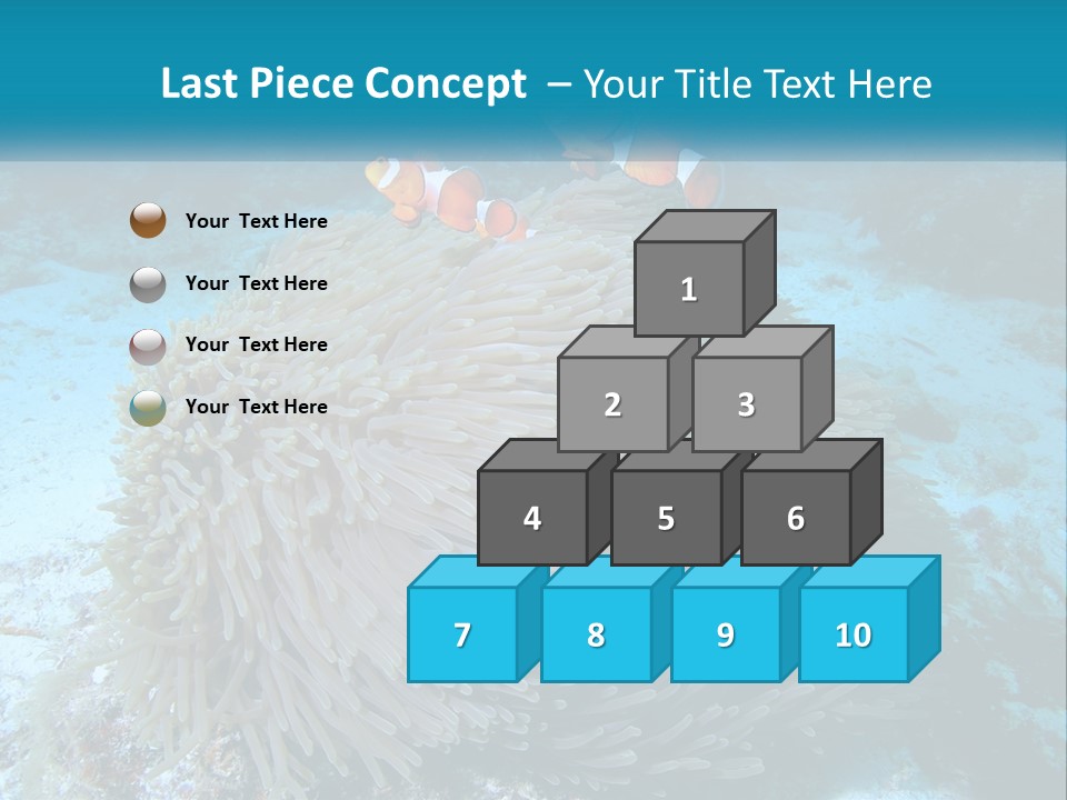 Two Clown Fish On A Coral Powerpoint Template PowerPoint Template