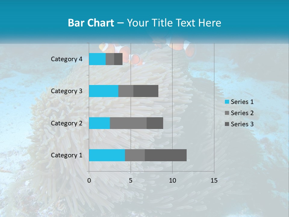 Two Clown Fish On A Coral Powerpoint Template PowerPoint Template