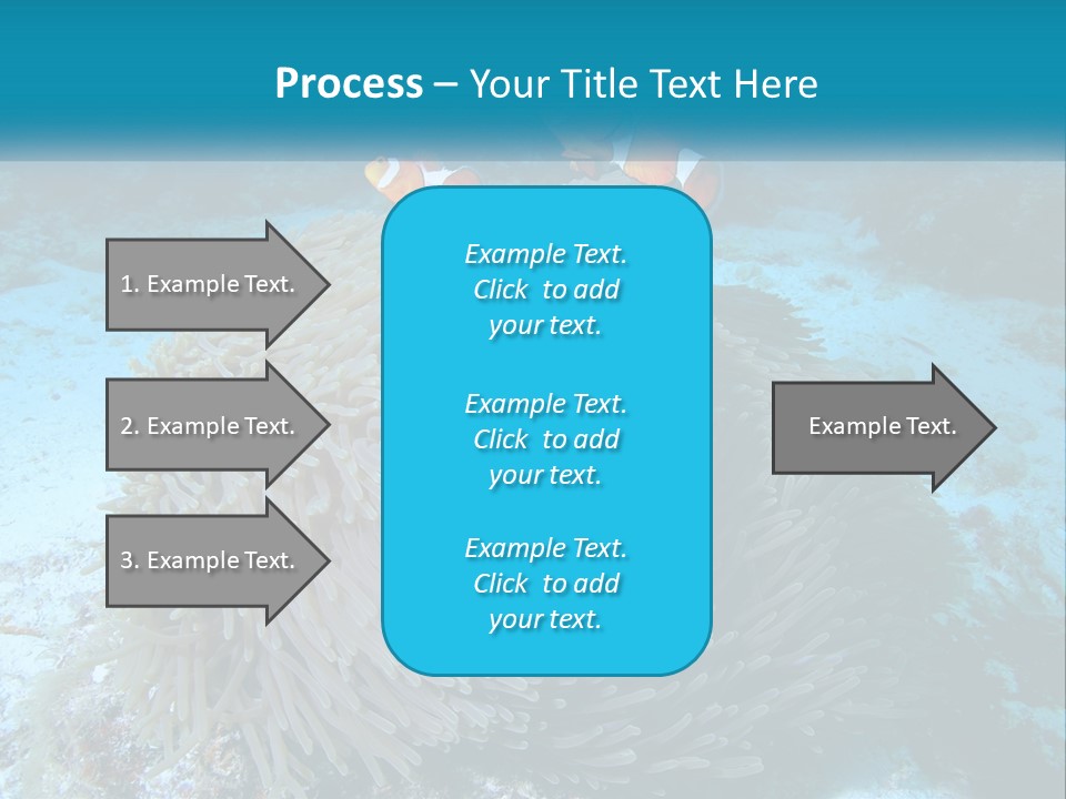 Two Clown Fish On A Coral Powerpoint Template PowerPoint Template