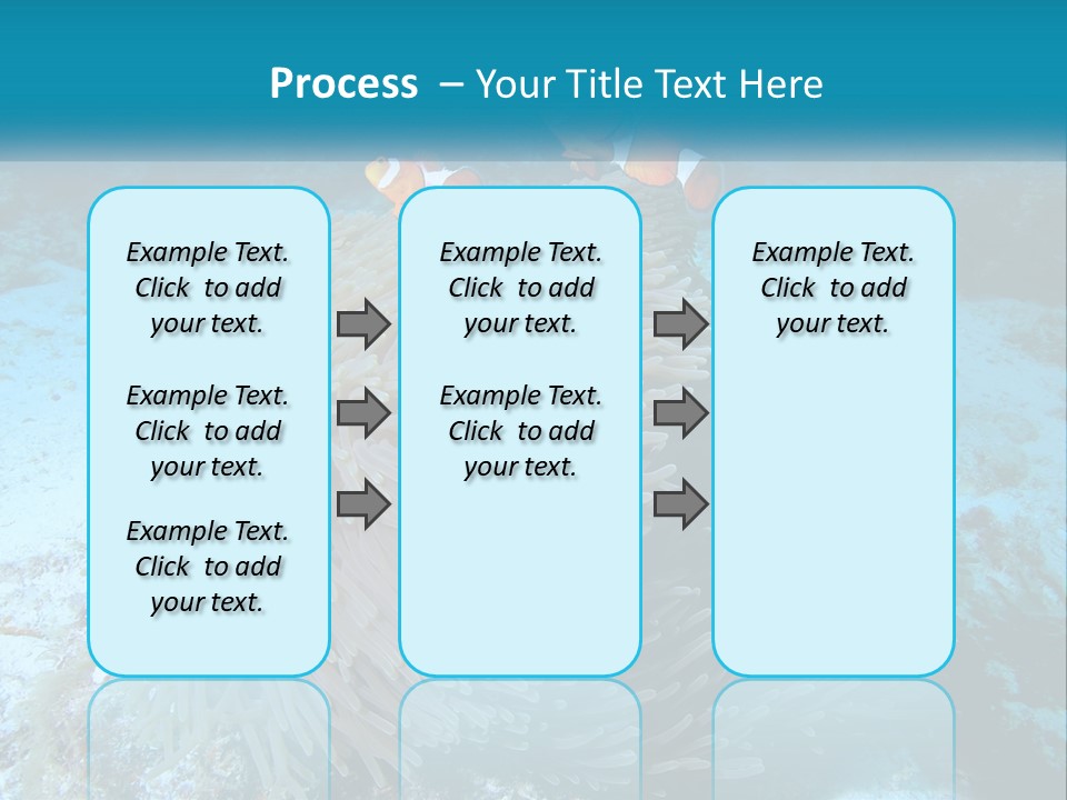 Two Clown Fish On A Coral Powerpoint Template PowerPoint Template