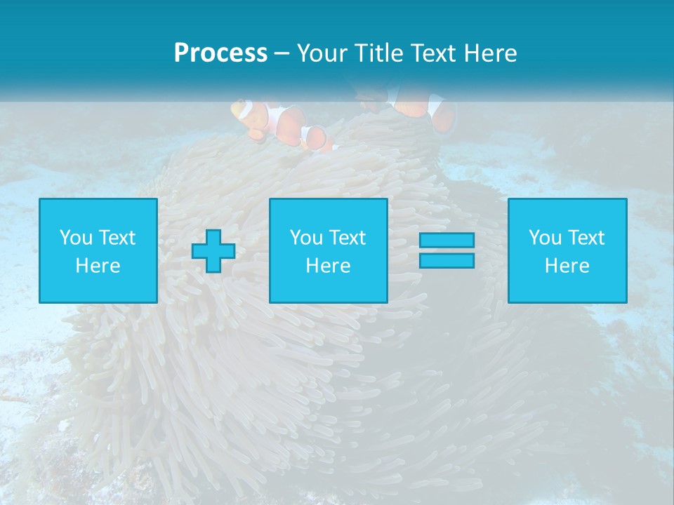 Two Clown Fish On A Coral Powerpoint Template PowerPoint Template