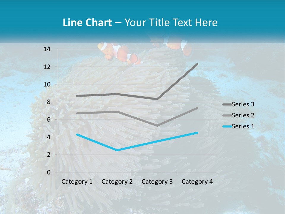 Two Clown Fish On A Coral Powerpoint Template PowerPoint Template