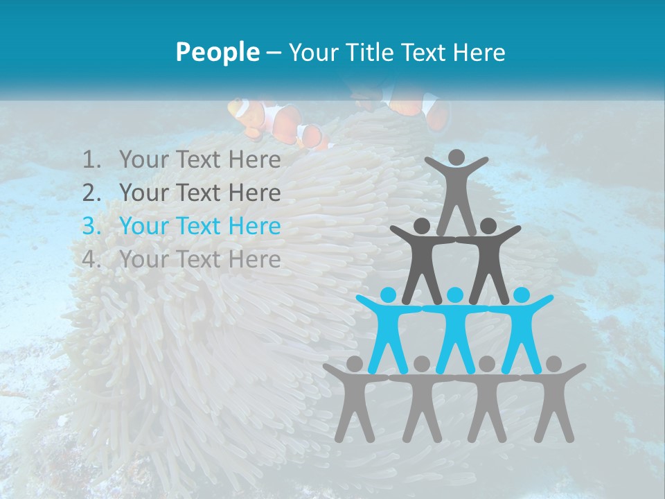 Two Clown Fish On A Coral Powerpoint Template PowerPoint Template